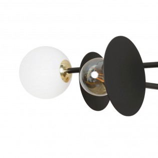Plafón de techo Meltis Negro (4 luces)