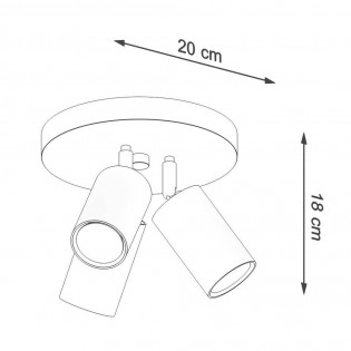 Plafón de techo Ring III