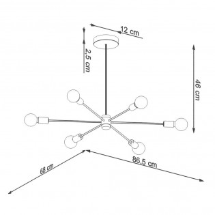 Lango Kronleuchter (6 Lichter)