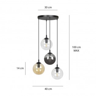 Cluster Pendant Lamp Sagan Mix (4 lights)