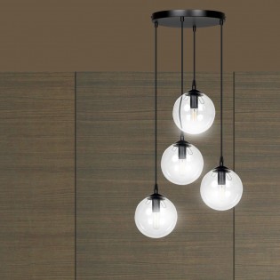 Cluster Pendant Lamp Sagan Transparent (4 lights)