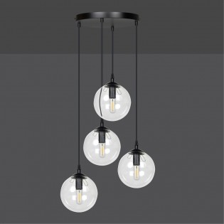 Lámpara colgante Sagan Transparente (4 luces)