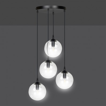 Lámpara colgante Sagan Transparente (4 luces)