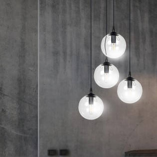 Cluster Pendant Lamp Sagan Transparent (4 lights)