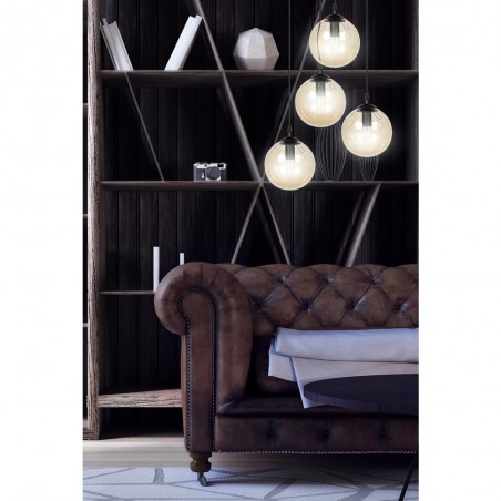Lámpara colgante Sagan Ámbar (4 luces)