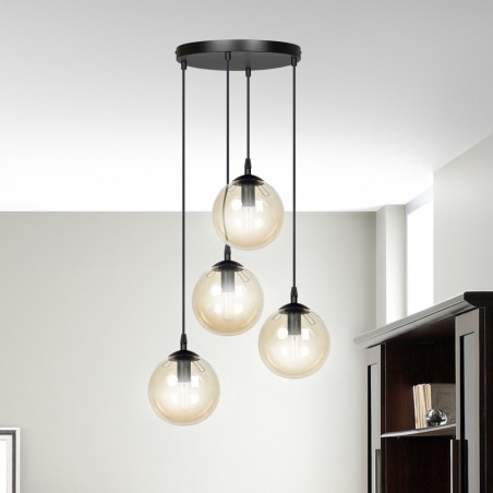 Cluster Pendant Lamp Sagan Amber (4 lights)