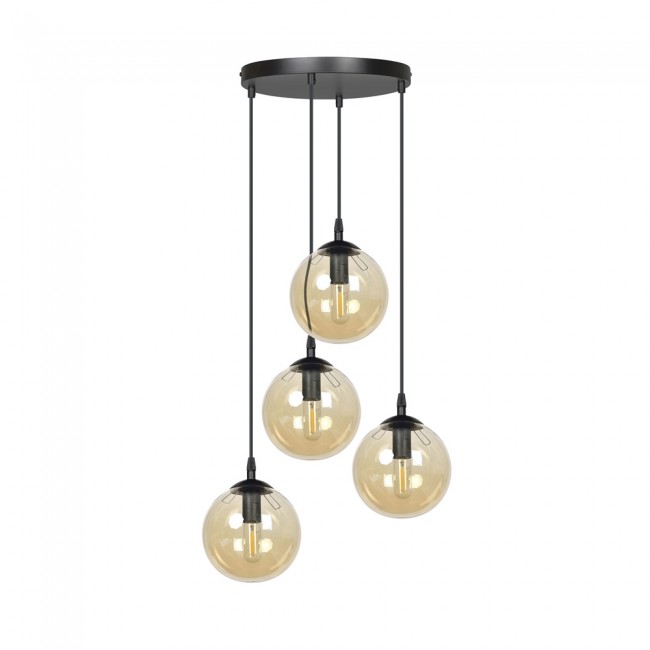 Lámpara colgante Sagan Ámbar (4 luces)