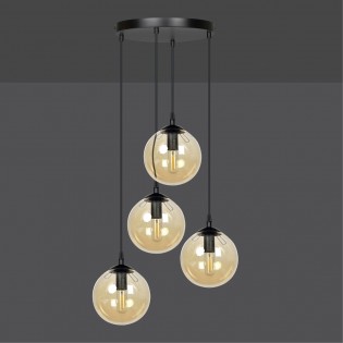 Cluster Pendant Lamp Sagan Amber (4 lights)