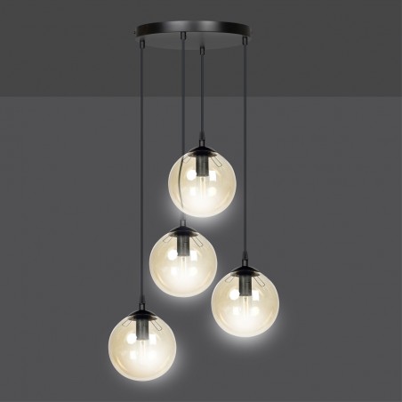 Lámpara colgante Sagan Ámbar (4 luces)