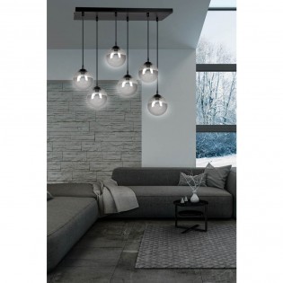 Regleta de techo Sagan Grafito (6 luces)
