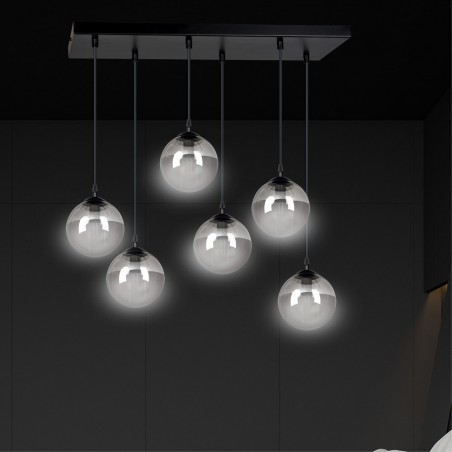 Regleta de techo Sagan Grafito (6 luces)