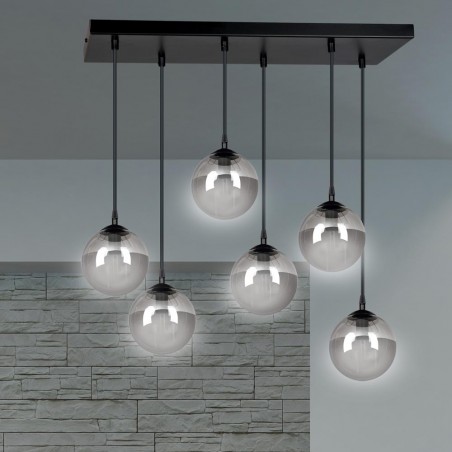 Regleta de techo Sagan Grafito (6 luces)