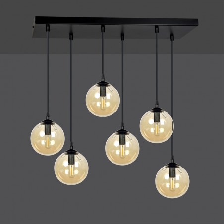 Regleta de techo Sagan Ámbar (6 luces)