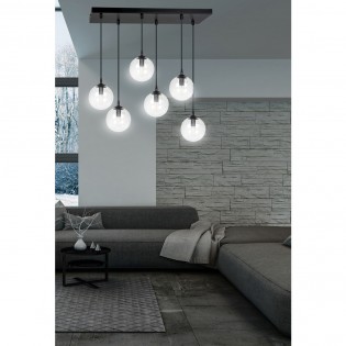 Ceiling Track Lamp Sagan Transparent (6 lights)