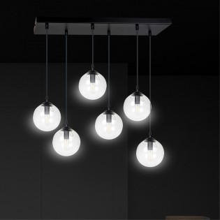 Ceiling Track Lamp Sagan Transparent (6 lights)