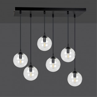 Ceiling Track Lamp Sagan Transparent (6 lights)