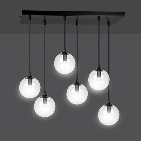 Ceiling Track Lamp Sagan Transparent (6 lights)
