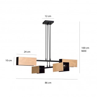 Lámpara de techo Perta (4 luces)