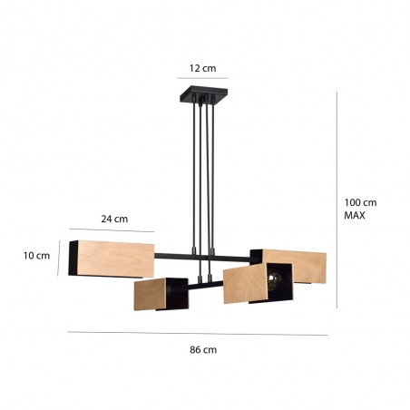 Lámpara de techo Perta (4 luces)