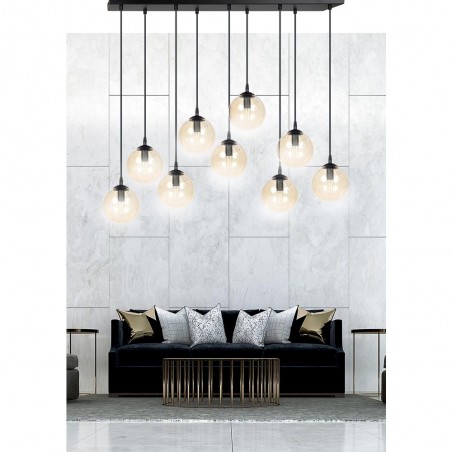 Ceiling Track Lamp Sagan Amber (9 lights)