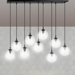 Ceiling Track Lamp Sagan Transparent (9 lights)