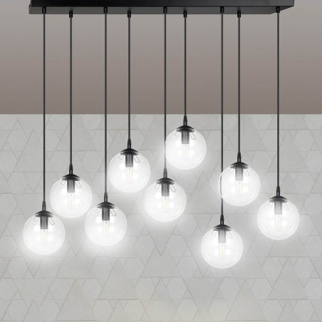Ceiling Track Lamp Sagan Transparent (9 lights)