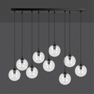 Regleta de techo Sagan Transparente (9 luces)