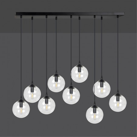 Regleta de techo Sagan Transparente (9 luces)