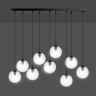 Regleta de techo Sagan Transparente (9 luces)