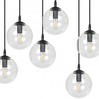 Regleta de techo Sagan Transparente (9 luces)