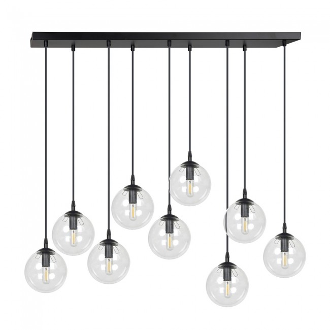 Regleta de techo Sagan Transparente (9 luces)