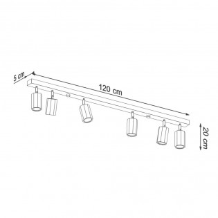Ceiling track light Zeke (6 Lights)