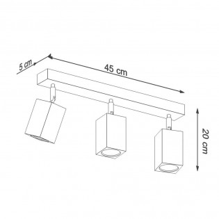 Ceiling track light Keke (3 Lights)