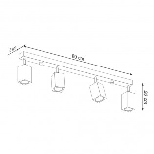 Ceiling track light Keke (4 Lights)