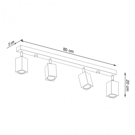 Ceiling track light Keke (4 Lights)