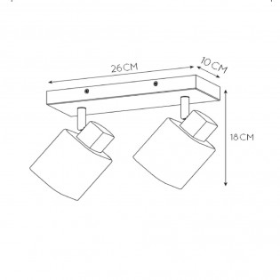 Ceiling Track Lamp Alion (2 lights)
