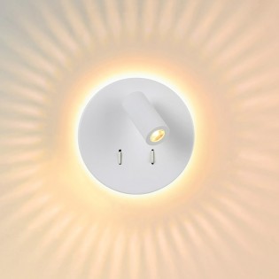 LED Wall Lamp with reader Bentjer (3W+11W)