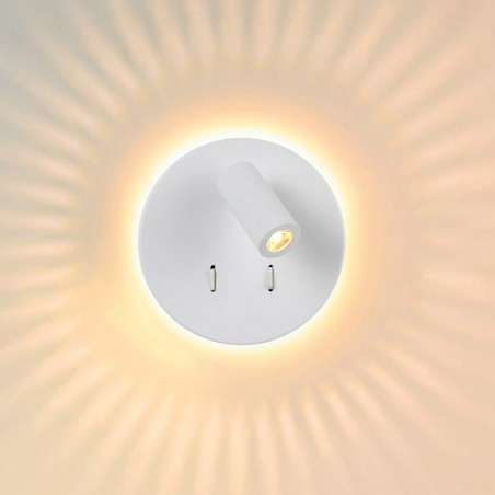 LED Wall Lamp with reader Bentjer (3W+11W)