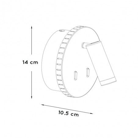 LED Wall Lamp with reader Bentjer (3W+11W)