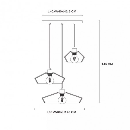 Cluster Pendant Lamp Yunkai (3 lights)