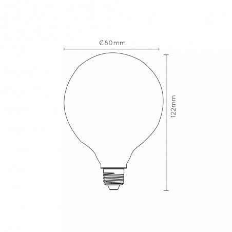 LED-Glühbirne E27 Opal G80 (5W)
