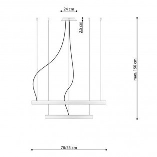 Ceiling lamp Led Rio (80W)