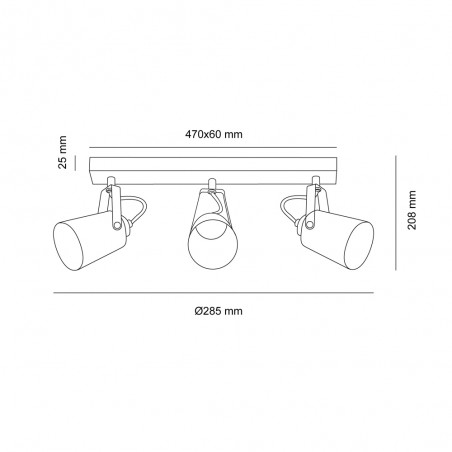 Ceiling Track Light Dera (3 lights)
