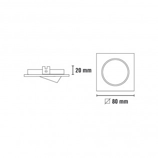 Einbaustrahler BASIC quadratisch altgold - altgold Wonderlamp