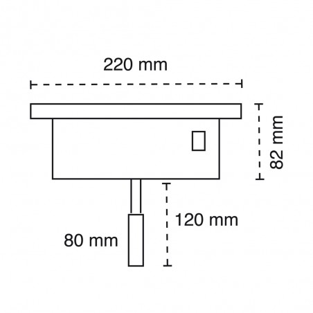 LED Wall Lamp with wireless charger Rob II (5+3W)