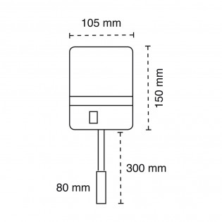 LED Wall Lamp with wireless charger Rob2 (5+3W)