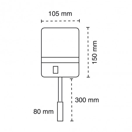 LED-Wandleuchte mit kabellosem Ladegerät Rob2 (5+3W)