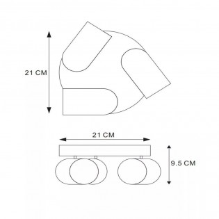Ceiling Flush Light Punch (3 lights)