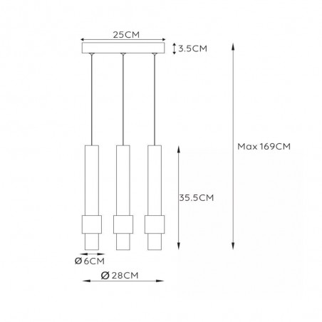 Margary LED-Pendelleuchte (3x4W)
