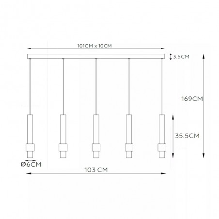 LED Ceiling Track Lamp Margary (5x4,20W)